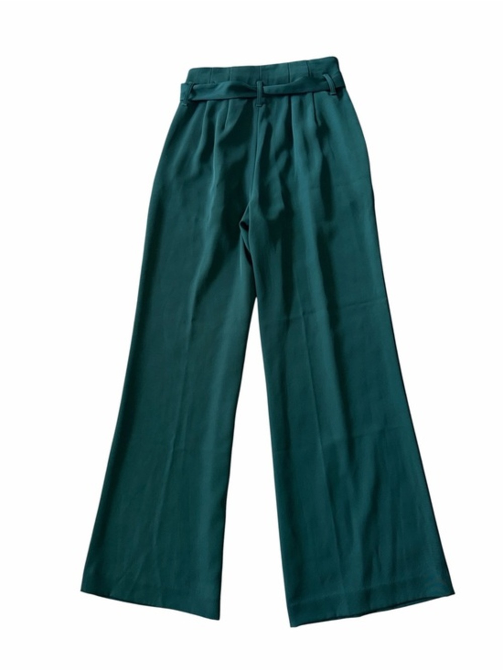 Express High-Waist Paperbag Wide-Leg Pants Green size 6